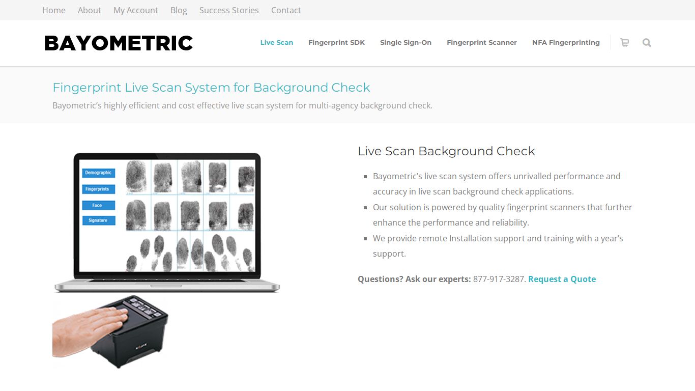 Fingerprint Live Scan System for Background Check - Bayometric